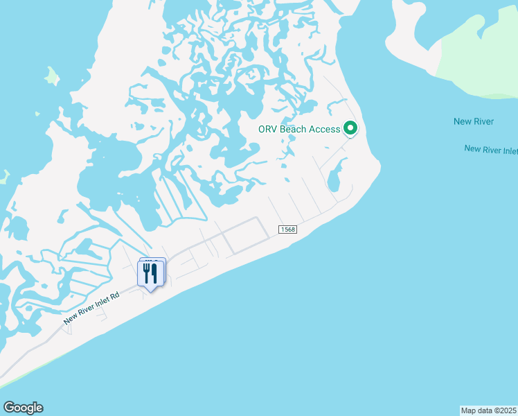 map of restaurants, bars, coffee shops, grocery stores, and more near 161 Sea Gull Lane in North Topsail Beach