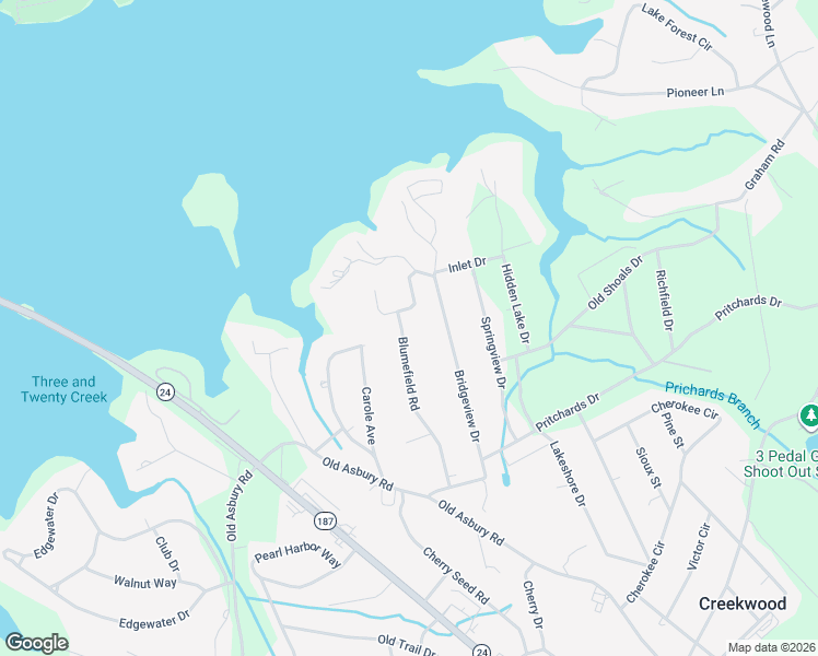 map of restaurants, bars, coffee shops, grocery stores, and more near 1028 Blumefield Road in Anderson