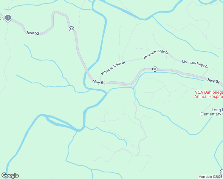 map of restaurants, bars, coffee shops, grocery stores, and more near 3166 Georgia 52 in Dahlonega