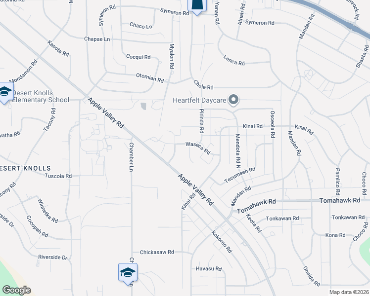 map of restaurants, bars, coffee shops, grocery stores, and more near 15075 Waseca Lane in Apple Valley