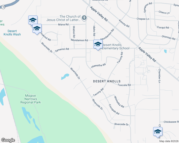 map of restaurants, bars, coffee shops, grocery stores, and more near 15100 Tuscola Road in Apple Valley