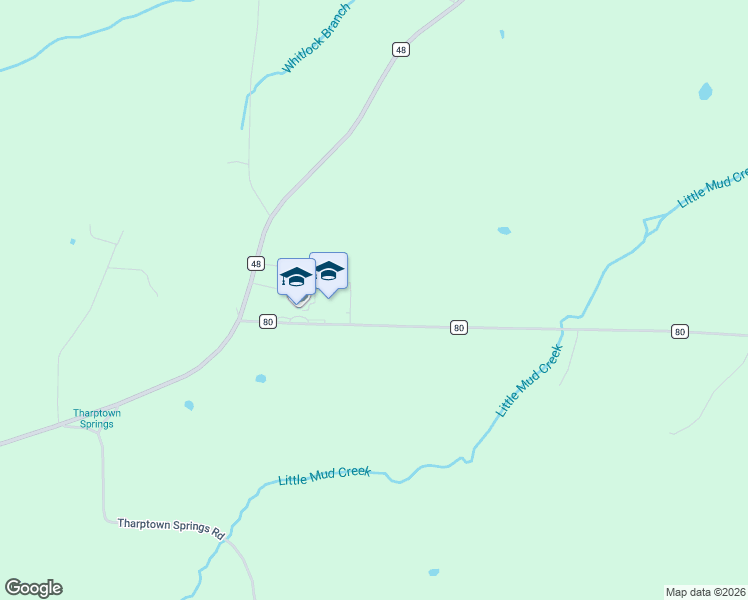 map of restaurants, bars, coffee shops, grocery stores, and more near 325 County Road 80 in Russellville