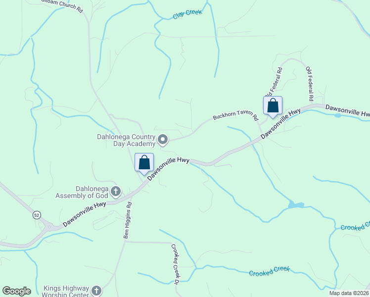 map of restaurants, bars, coffee shops, grocery stores, and more near 1528-1698 Georgia 9 North in Dahlonega