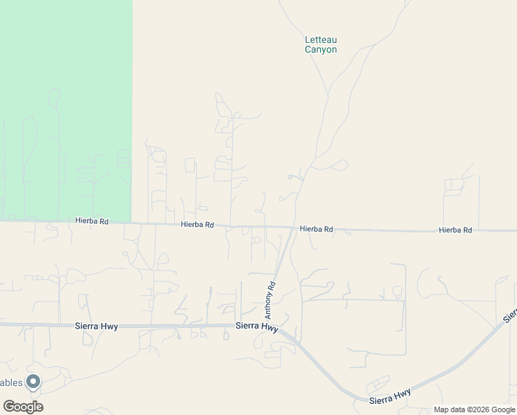 map of restaurants, bars, coffee shops, grocery stores, and more near 8525 Hierba Road in Agua Dulce
