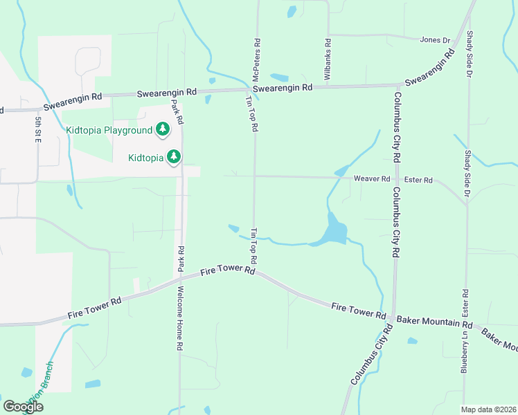 map of restaurants, bars, coffee shops, grocery stores, and more near 194 Tin Top Road in Grant