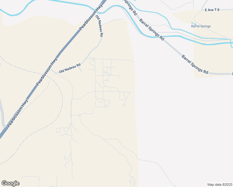 map of restaurants, bars, coffee shops, grocery stores, and more near Rushing Creek Trail in Palmdale