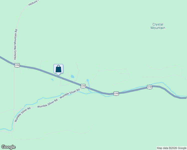map of restaurants, bars, coffee shops, grocery stores, and more near 45 Woodland Springs Drive in Mount Ida