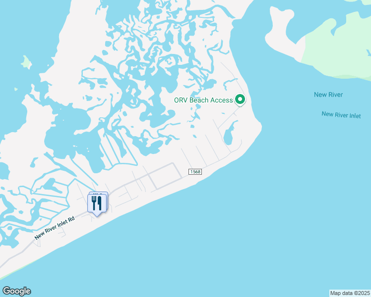 map of restaurants, bars, coffee shops, grocery stores, and more near 228 Coastal Drive in North Topsail Beach