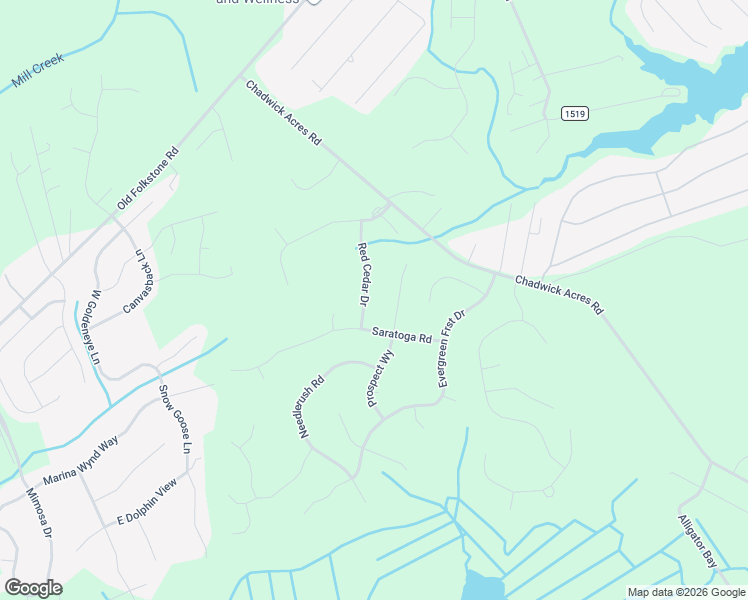 map of restaurants, bars, coffee shops, grocery stores, and more near 320 Red Cedar Drive in Sneads Ferry