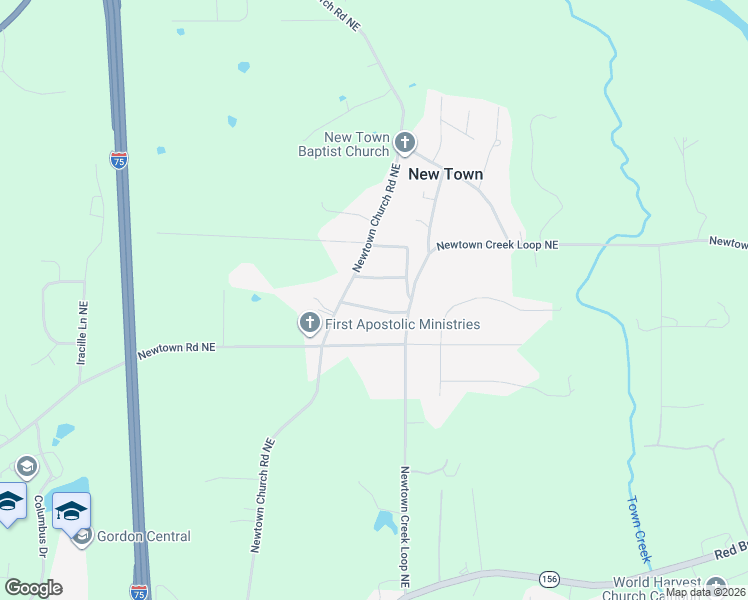 map of restaurants, bars, coffee shops, grocery stores, and more near 138 Cardinal Drive Northeast in Calhoun