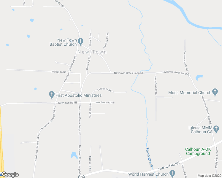 map of restaurants, bars, coffee shops, grocery stores, and more near 224 Landon Court Northeast in Calhoun