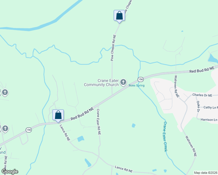 map of restaurants, bars, coffee shops, grocery stores, and more near 128 Pine Chapel Road Northeast in Calhoun