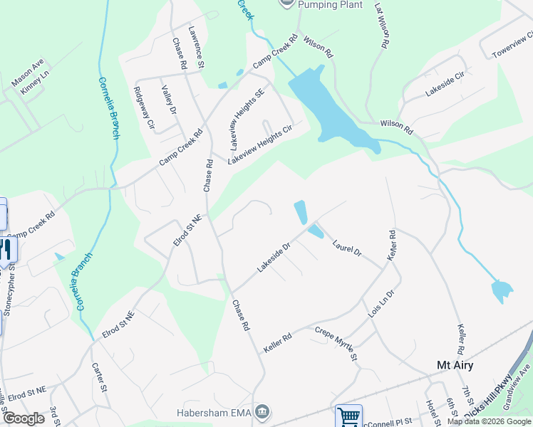 map of restaurants, bars, coffee shops, grocery stores, and more near 946 Chase Road in Cornelia