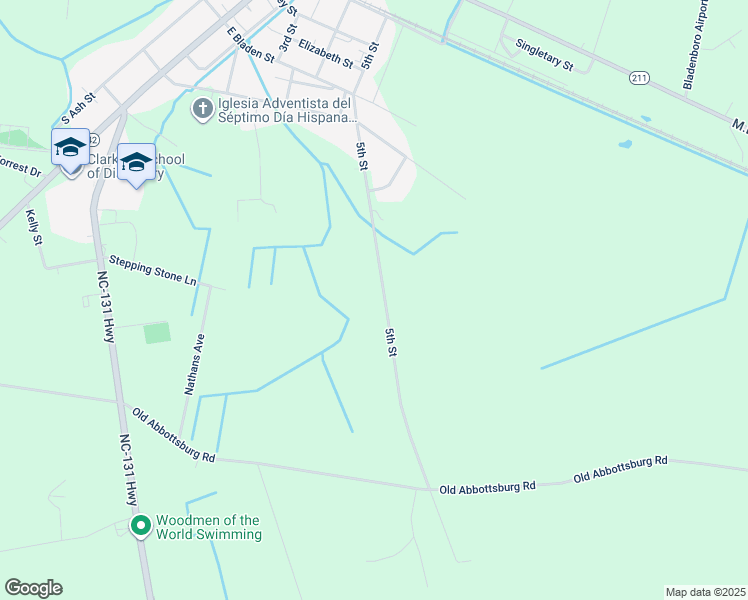 map of restaurants, bars, coffee shops, grocery stores, and more near 873 5th Street in Bladenboro