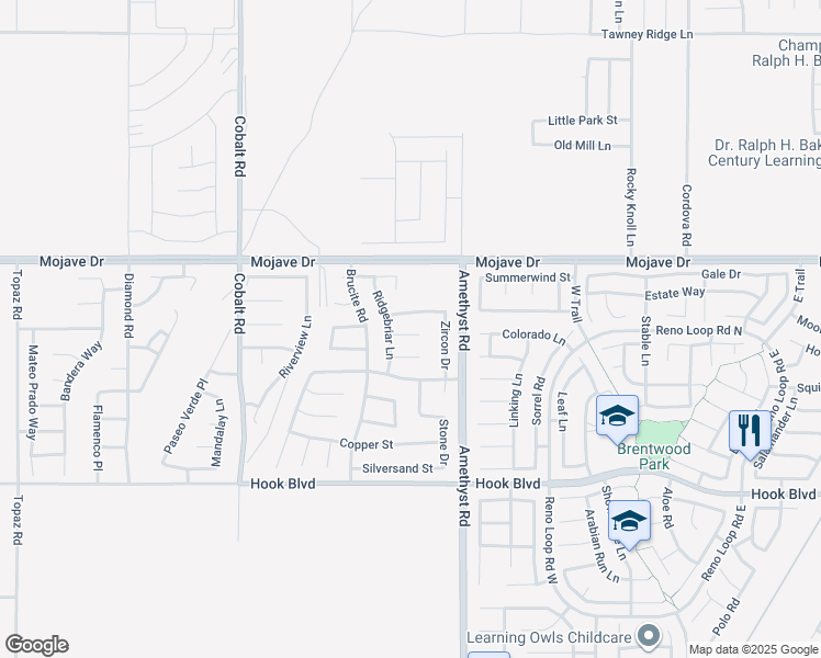 map of restaurants, bars, coffee shops, grocery stores, and more near 13604 Larkspur Court in Victorville