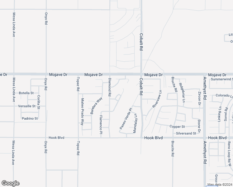 map of restaurants, bars, coffee shops, grocery stores, and more near 15156 Green Meadows Way in Victorville