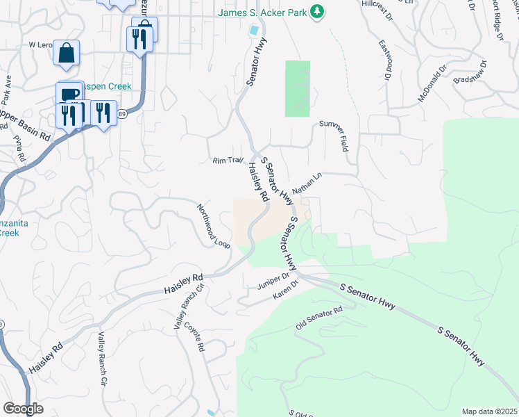 map of restaurants, bars, coffee shops, grocery stores, and more near 177 South Senator Highway in Prescott