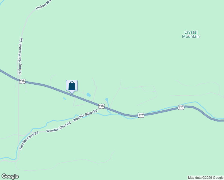 map of restaurants, bars, coffee shops, grocery stores, and more near 45 Woodland Springs Drive in Mount Ida
