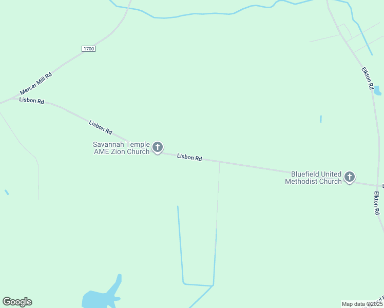 map of restaurants, bars, coffee shops, grocery stores, and more near 9770 Lisbon Road in Clarkton