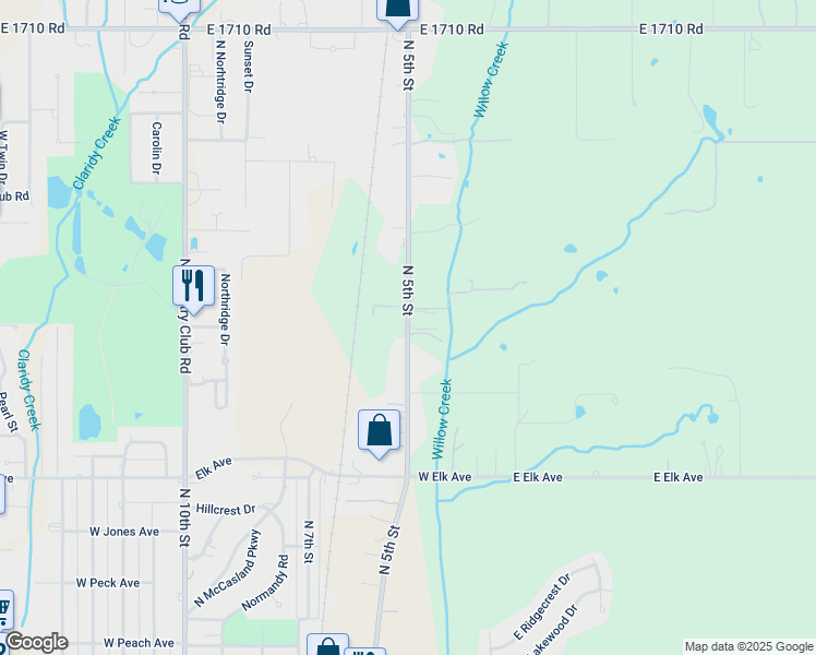 map of restaurants, bars, coffee shops, grocery stores, and more near 1825-1883 North 5th Street in Duncan