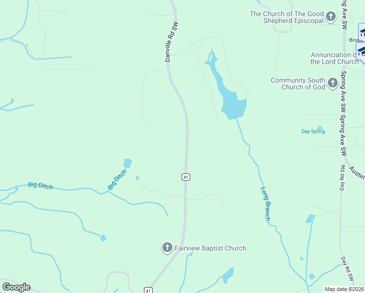 map of restaurants, bars, coffee shops, grocery stores, and more near 4111 Danville Road Southwest in Decatur