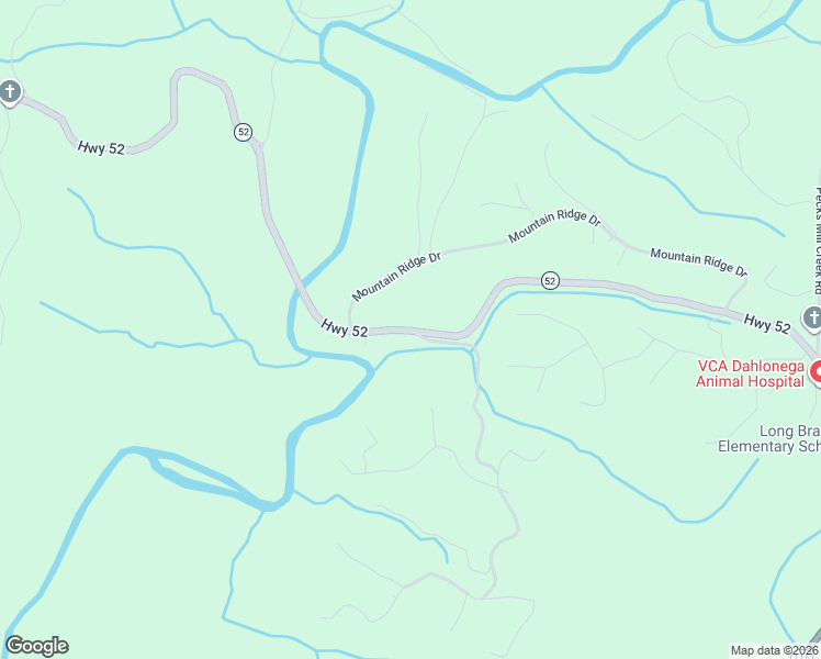 map of restaurants, bars, coffee shops, grocery stores, and more near 3166 State Highway 52 in Dahlonega