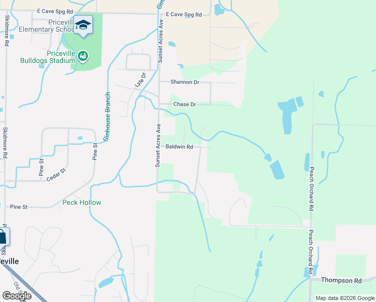 map of restaurants, bars, coffee shops, grocery stores, and more near 53 Baldwin Road in Decatur