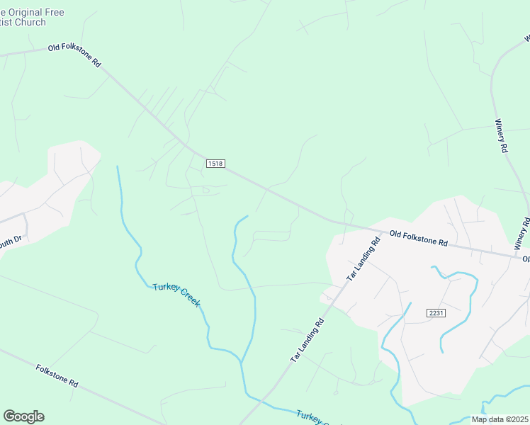map of restaurants, bars, coffee shops, grocery stores, and more near 115 Airflow Lane in Holly Ridge