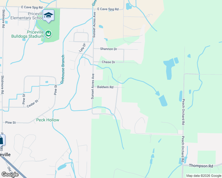 map of restaurants, bars, coffee shops, grocery stores, and more near 53 Baldwin Road in Decatur