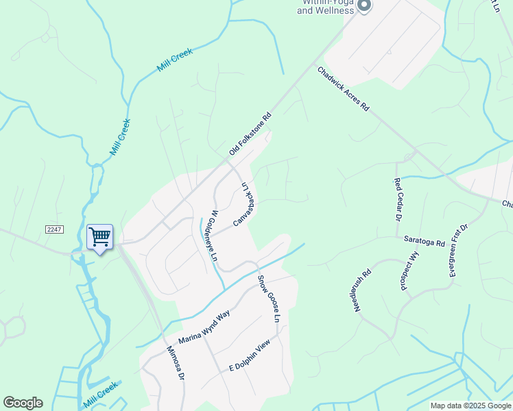 map of restaurants, bars, coffee shops, grocery stores, and more near 252 East Red Head Circle in Sneads Ferry