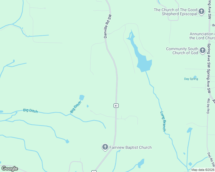 map of restaurants, bars, coffee shops, grocery stores, and more near 4111 Danville Road Southwest in Decatur