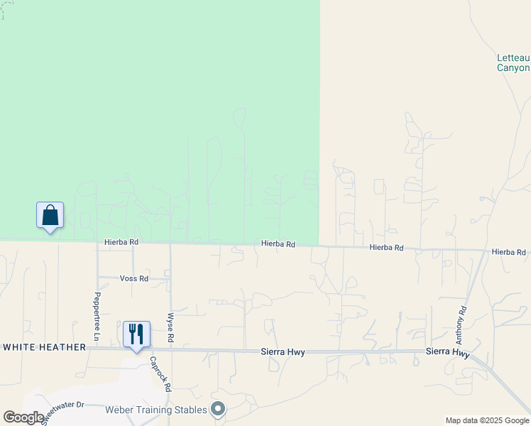 map of restaurants, bars, coffee shops, grocery stores, and more near 35655 Buckhaven Road in Agua Dulce