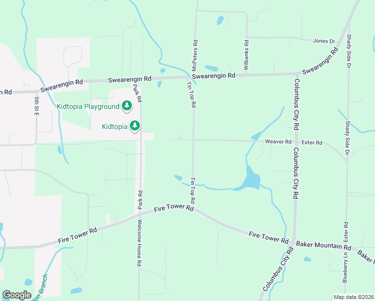 map of restaurants, bars, coffee shops, grocery stores, and more near 283 Tin Top Road in Grant