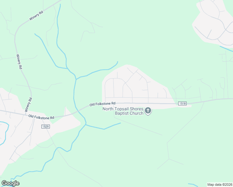 map of restaurants, bars, coffee shops, grocery stores, and more near 302 Channel Run Lane in Sneads Ferry