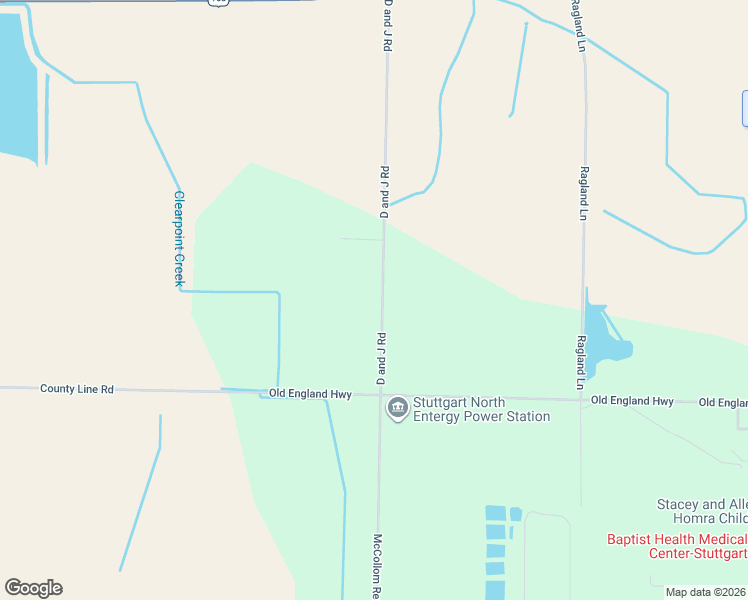 map of restaurants, bars, coffee shops, grocery stores, and more near 25 D and J Road in Stuttgart