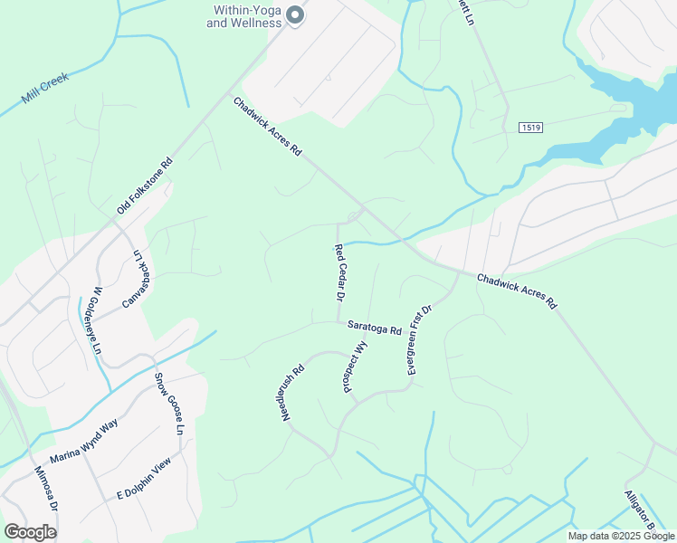 map of restaurants, bars, coffee shops, grocery stores, and more near 312 Red Cedar Drive in Sneads Ferry