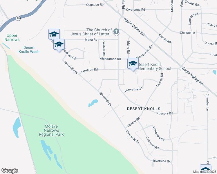 map of restaurants, bars, coffee shops, grocery stores, and more near 15150 Riverside Lane in Apple Valley