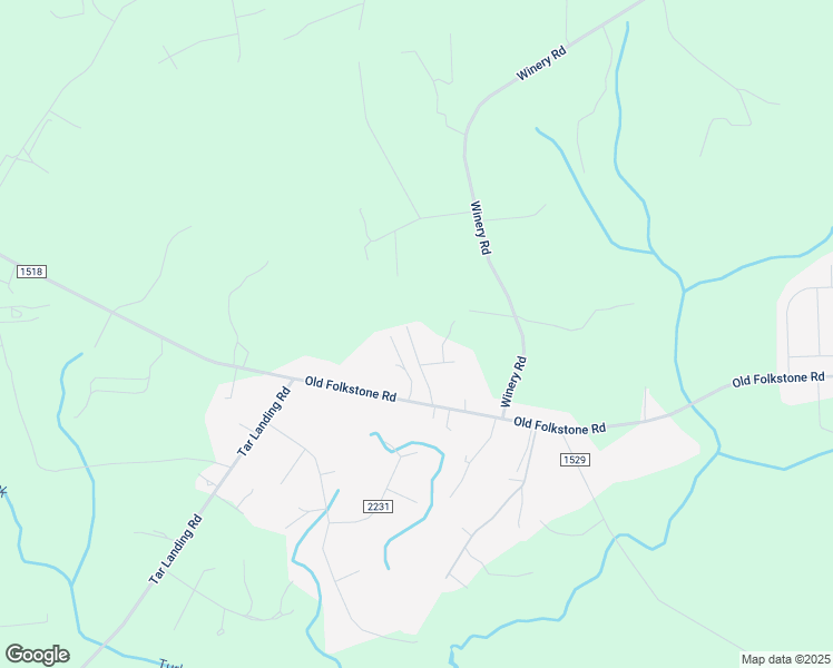 map of restaurants, bars, coffee shops, grocery stores, and more near 307 Ebhi Lane in Holly Ridge