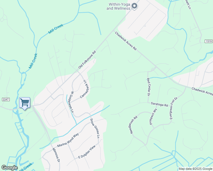 map of restaurants, bars, coffee shops, grocery stores, and more near 250 East Red Head Circle in Sneads Ferry