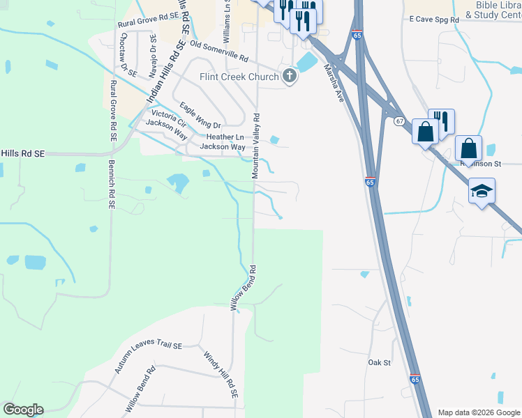 map of restaurants, bars, coffee shops, grocery stores, and more near 4124 Mountain Valley Road in Decatur