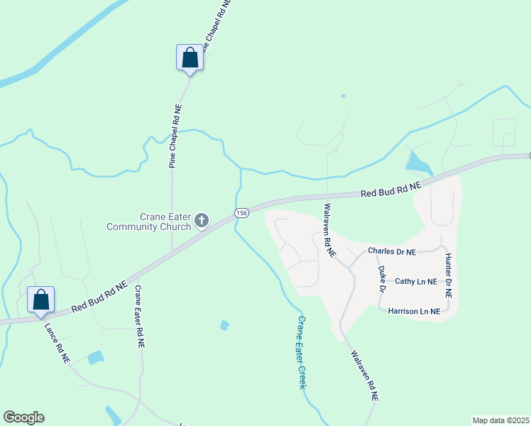 map of restaurants, bars, coffee shops, grocery stores, and more near 186 Aubrey in Calhoun