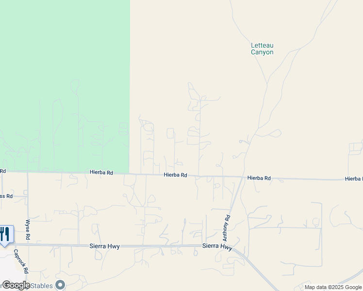 map of restaurants, bars, coffee shops, grocery stores, and more near 35728 Beauty Vista Lane in Agua Dulce