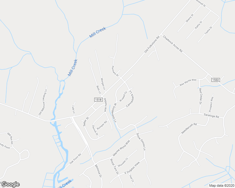 map of restaurants, bars, coffee shops, grocery stores, and more near 360 West Goldeneye Lane in Sneads Ferry