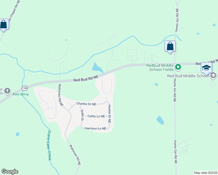 map of restaurants, bars, coffee shops, grocery stores, and more near 230 Wade Drive Northeast in Calhoun