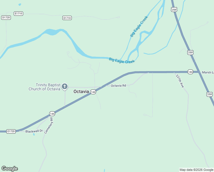 map of restaurants, bars, coffee shops, grocery stores, and more near County Road E1715 in Smithville