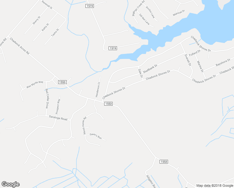 map of restaurants, bars, coffee shops, grocery stores, and more near 1743 Chadwick Shores Drive in Sneads Ferry