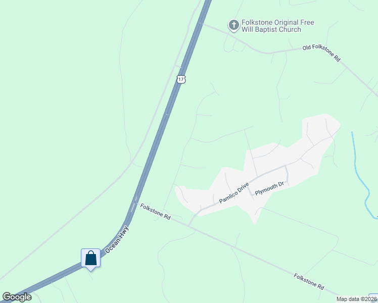 map of restaurants, bars, coffee shops, grocery stores, and more near 411 Salvo Court in Holly Ridge