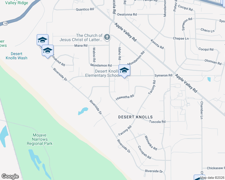 map of restaurants, bars, coffee shops, grocery stores, and more near 15191 Tuscola Road in Apple Valley