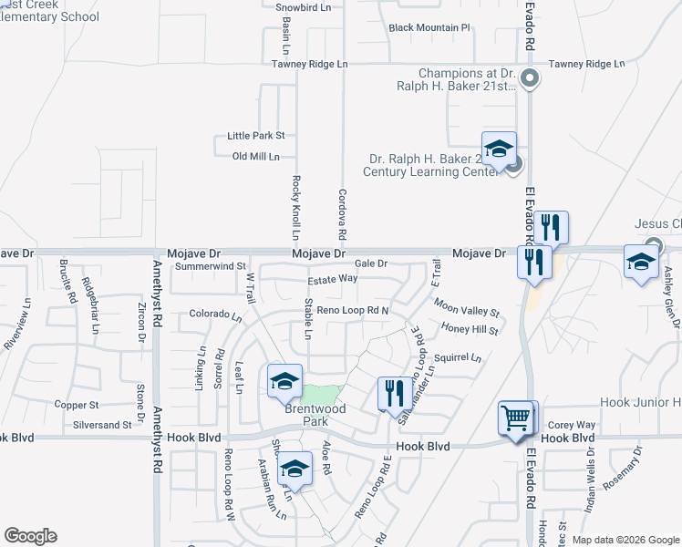 map of restaurants, bars, coffee shops, grocery stores, and more near in Victorville