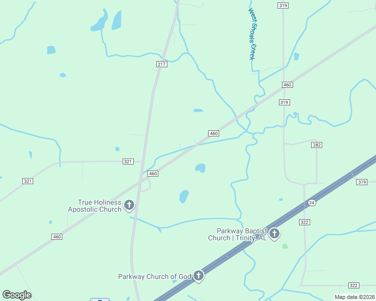 map of restaurants, bars, coffee shops, grocery stores, and more near 20369-20451 County Road 460 in Trinity